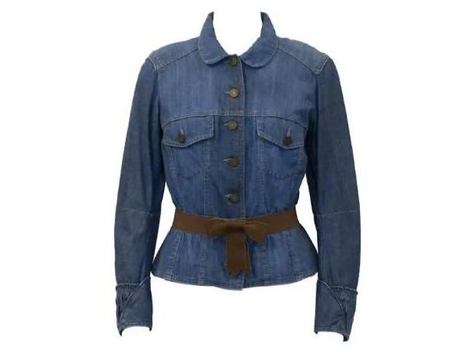 Chaqueta de denim Alexander McQueen 2004 Multicolor