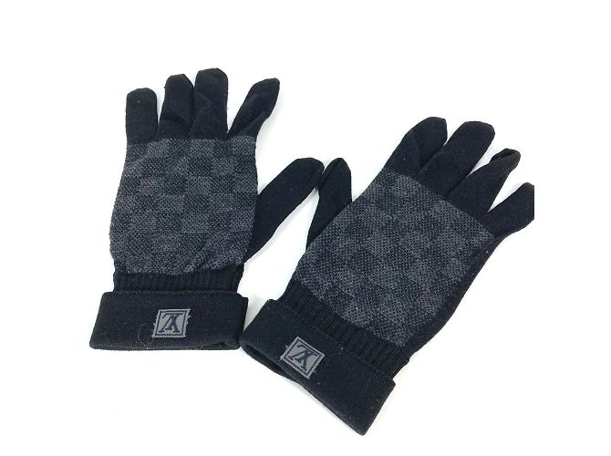 Louis Vuitton M70006 Damier Graphite Handschuhe Schwarz