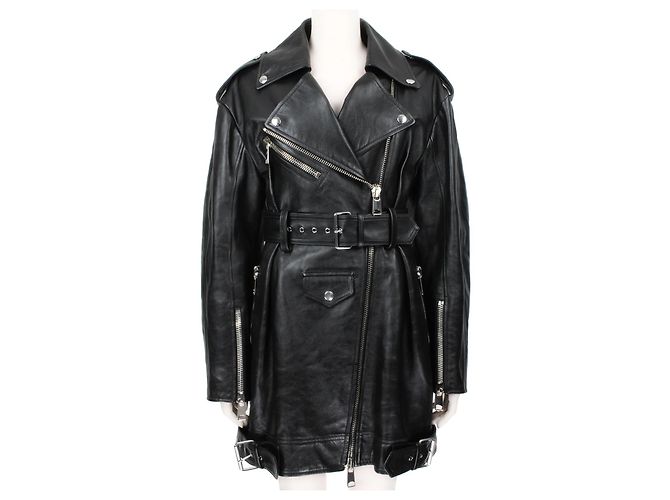 Kleid / Mantel Alexander McQueen Schwarz Silber Hardware
