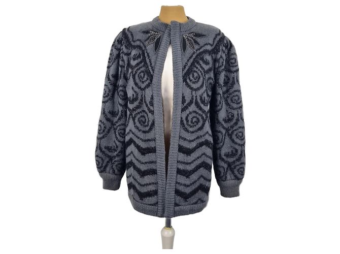 Escada Jacke aus Mohair Dunkelgrau Anthrazitgrau