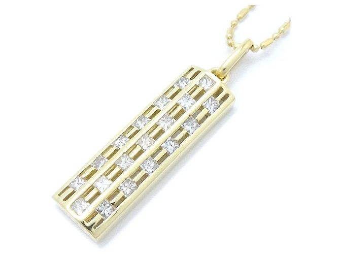 Autre Marque Diamant-Halskette 0,48 ct K18YG Gelbgold Golden