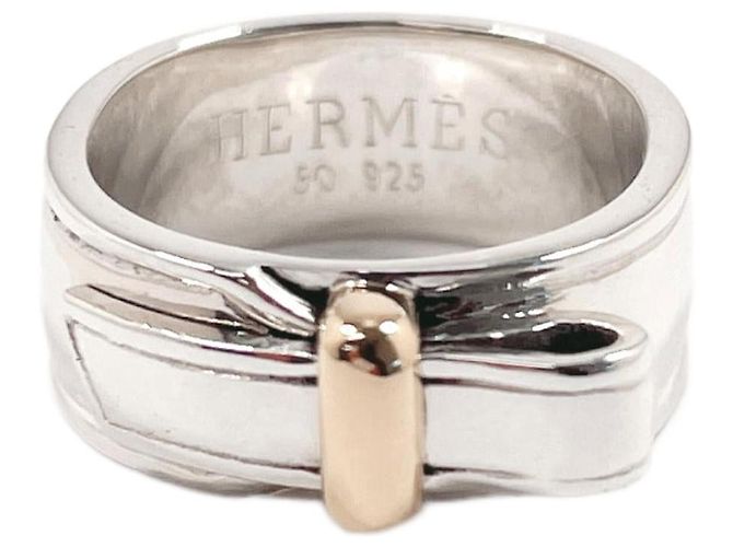 Hermès Hermes Artemis Ring Silver 925 Silvery Metal
