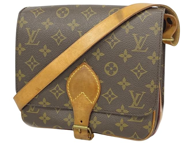 Louis Vuitton Cartouchiere Brown Cloth  ref.1836370