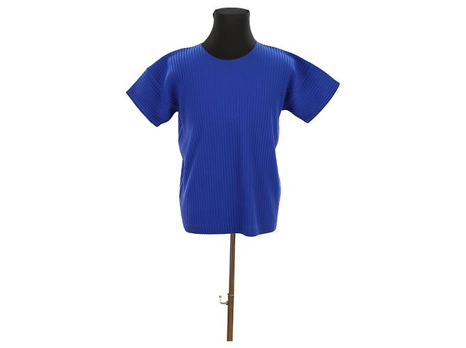 Issey Miyake Blue Polyester T-shirt Men L