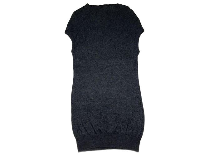 Vestido de lã cinza Helmut Lang