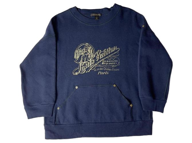 Louis Vuitton Strickpullover aus Baumwolle und Kaschmir Blau