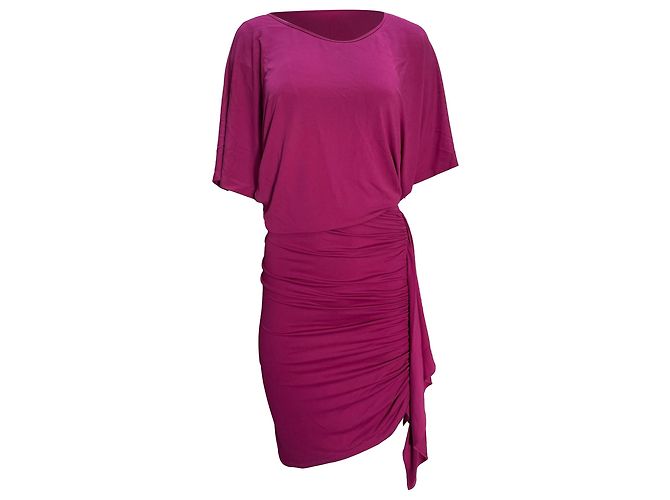 Abito mini arricciato Michael Kors in cotone rosa Marrone