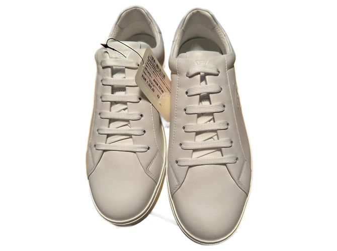Fendi White Leather Sneakers