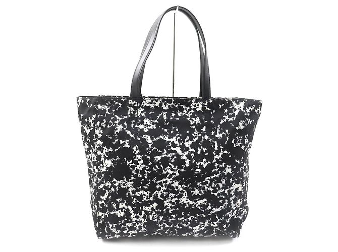 BALLY WOLFSON Leder Tragetasche Schwarz Weiß