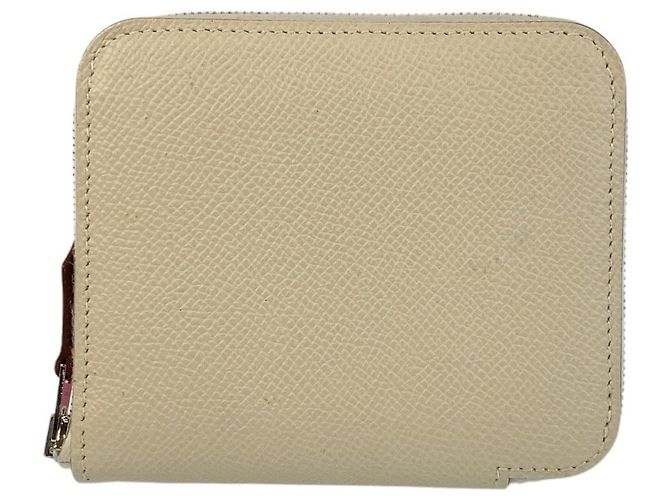 Hermès Hermes Azap Silk'in Compact Wallet White