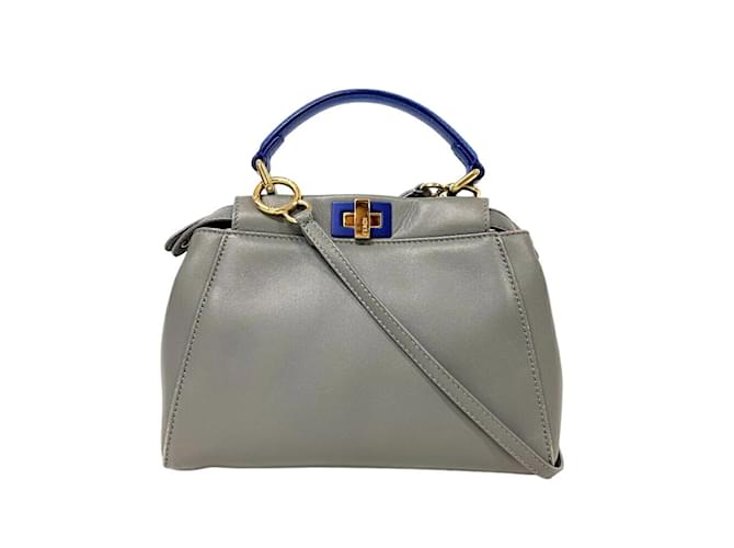 Fendi 8BN244 Peekaboo Borsa 2 in 1 grigia Marrone Pelle ref.1838527 Joli Closet