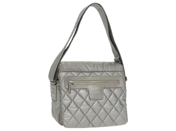CHANEL Borsa a Spalla Cococoon Argento CC Auth bs19808