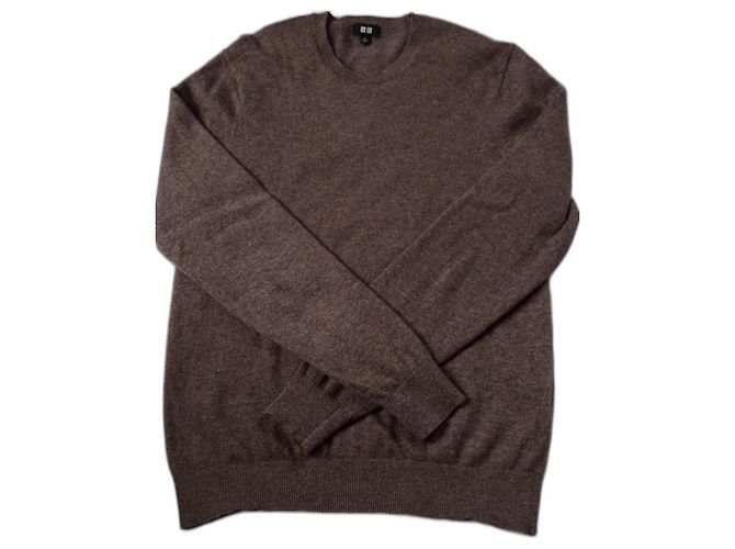 Uniqlo Kaschmir Pullover Rundhals Braun