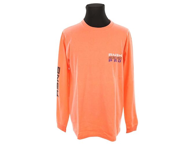 Autre Marque Orangener Baumwollpullover 