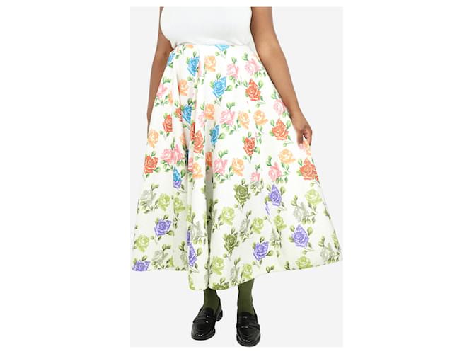Autre Marque Multi floral-printed pleated midi skirt - size UK 14 Multiple colors  ref.1840338