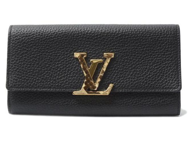 Louis Vuitton Capucines Long Wallet Noir N90129 Black