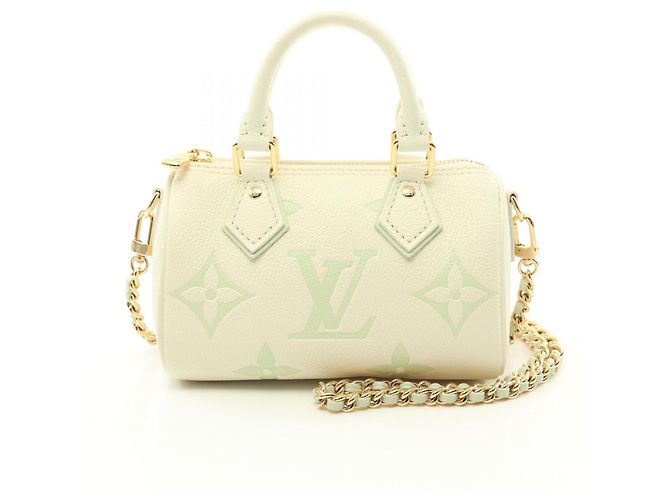Louis Vuitton Nano Speedy Monogram Handbag M24169 White