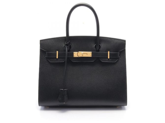 Hermès Hermes Birkin 30 Sellier Handbag Black Leather