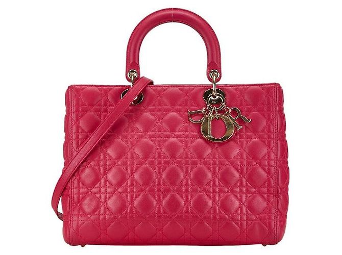 Borsa in pelle Lady Dior rosa