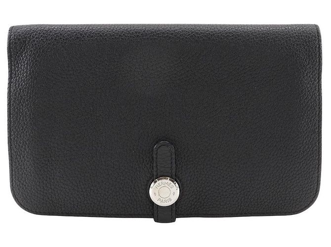 Hermès Hermes Dogon GM Long Wallet Black