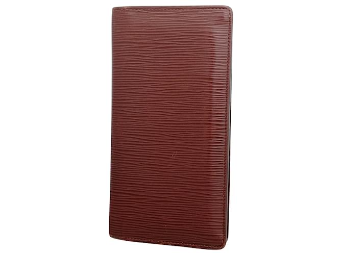 Louis Vuitton Brazza Dark red Leather  ref.1841859