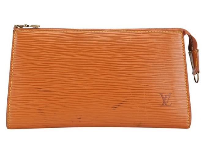 Pochette Accessoire Louis Vuitton Marrom Couro  ref.1841904