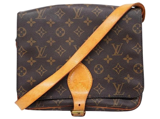 Louis Vuitton Cartouchiere Brown Cloth  ref.1842070