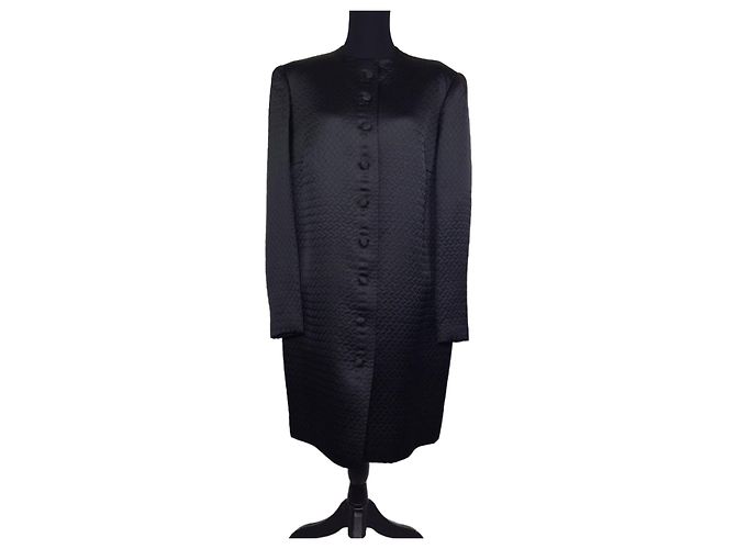 Lanvin black overcoat vintage 60s