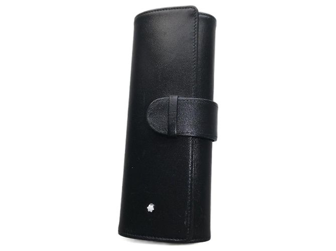 Montblanc Lederetui für 3 Stifte Schwarz