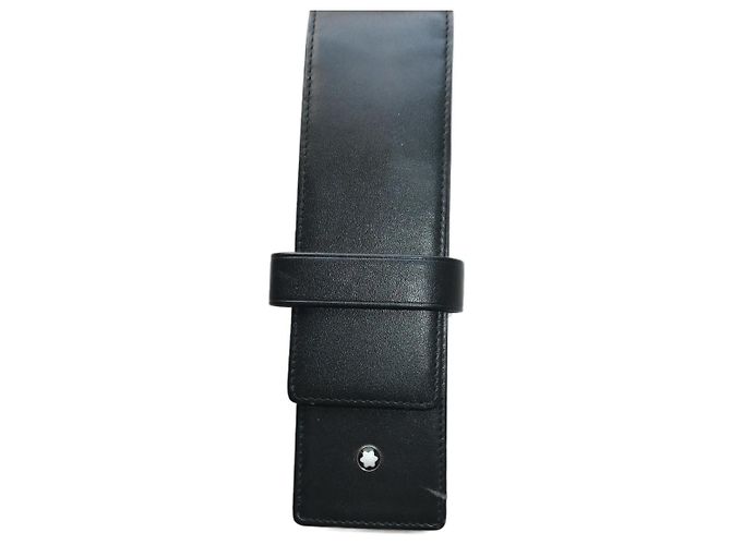 Montblanc leather case for 2 pens Black