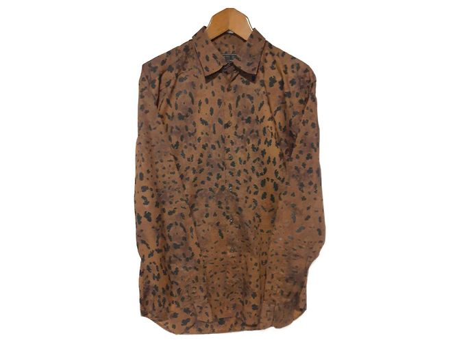Camisa Prada con Estampado de Leopardo en Algodón