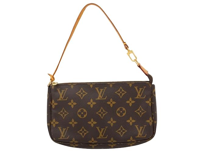 Pochette Accessoire Louis Vuitton Marrom Lona  ref.1842880