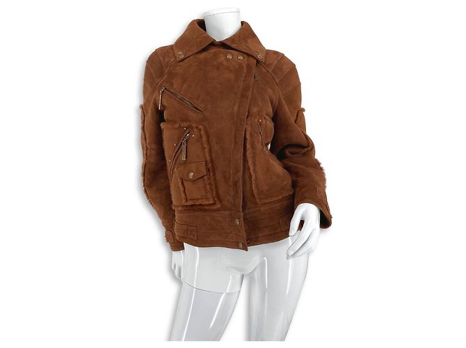 Christian Dior shearling jacket Dior by Galliano Brown Light brown