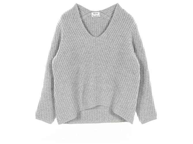 Autre Marque ACNE STUDIOS DEBORAH L-WOOL Knit Top XS Grey