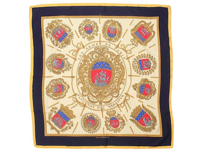 Hermès Multicoloured Flvctvat nec mergitvr silk scarf Multiple colors  ref.1843624