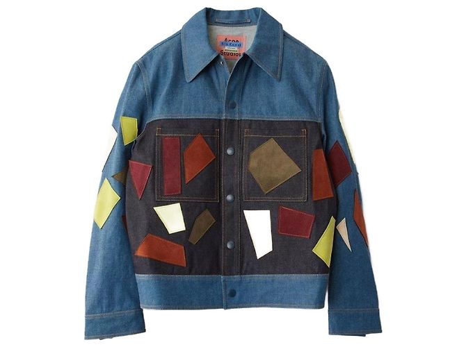 ACNE STUDIOS x BLA KONST Patchwork denim jacket New condition RARE Blue