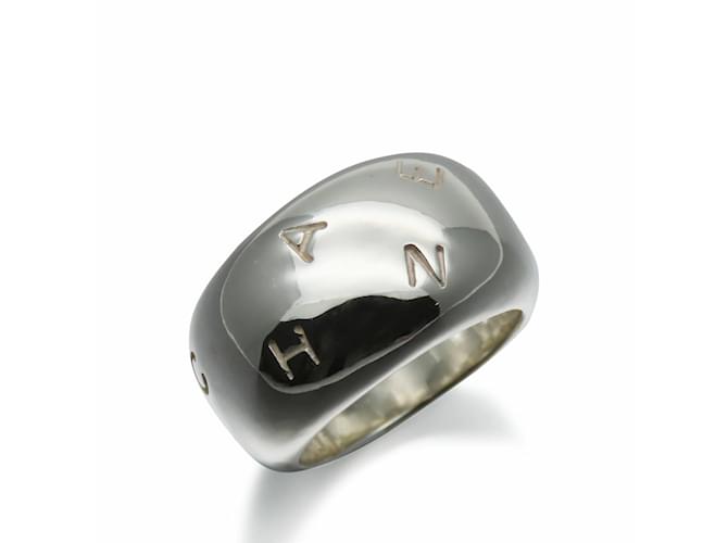 Chanel Silver 925 Band Ring Silvery  ref.1843652