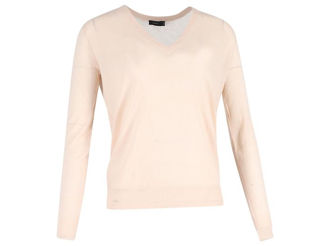 Joseph V-Ausschnitt Pullover aus rosa Wolle Pink 