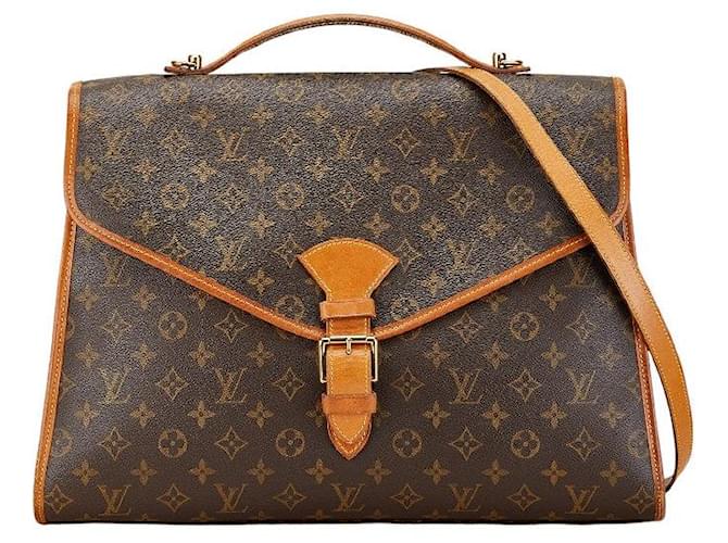Louis Vuitton Monogram Beverly Handbag Brown Cloth  ref.1844690
