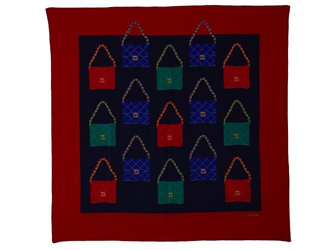 Sciarpa in seta matelassé Chanel Rosso