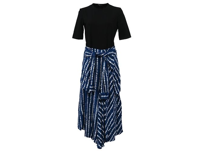 Abito midi tie-dye Maje in cotone blu