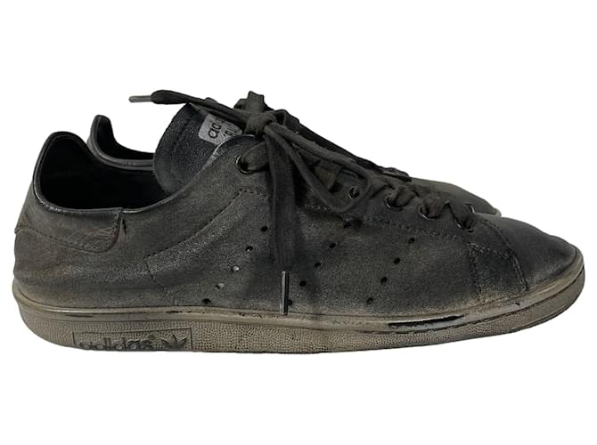Balenciaga X Adidas Stan Smith Sneakers in Worn-Out Black