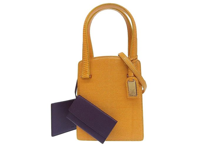 Borsa 2WAY Ondine Lizard Louis Vuitton Gialla Giallo