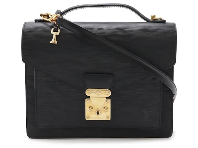 Louis Vuitton Epi Monceau Second Bag Black Leather  ref.1845715
