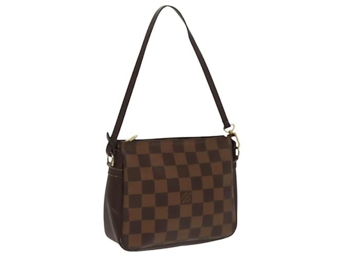 LOUIS VUITTON Damier Ebene Trousse makeup Pouch N51982 LV Auth bs19709  ref.1846745
