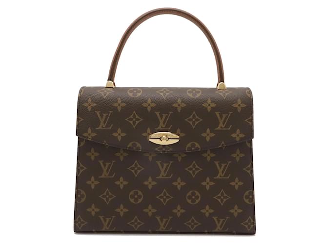 Louis Vuitton Monogram Malesherbes Handbag Brown Patent leather  ref.1846898