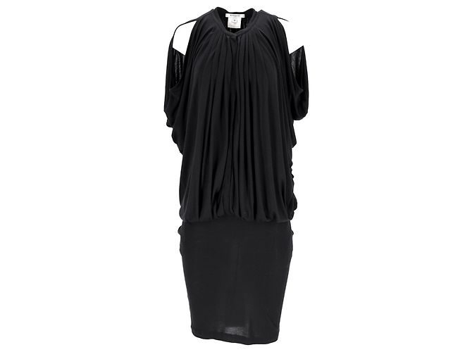 Abito al ginocchio con spalle scoperte Givenchy in viscosa nera Nero