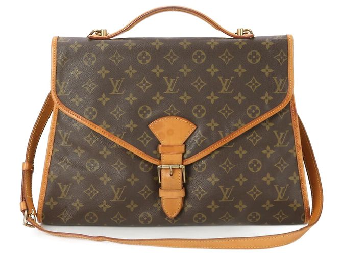 Bolso de hombro de cuero Louis Vuitton Monogram Beverly M51121 Castaño