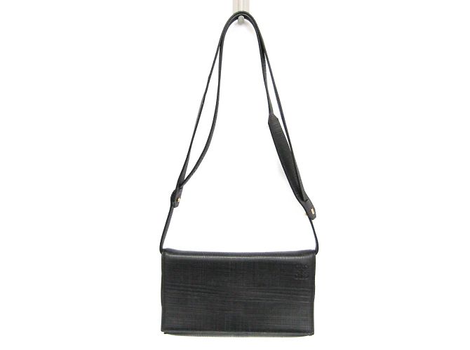 Borsa a spalla in pelle Loewe Anagram per donne Nero