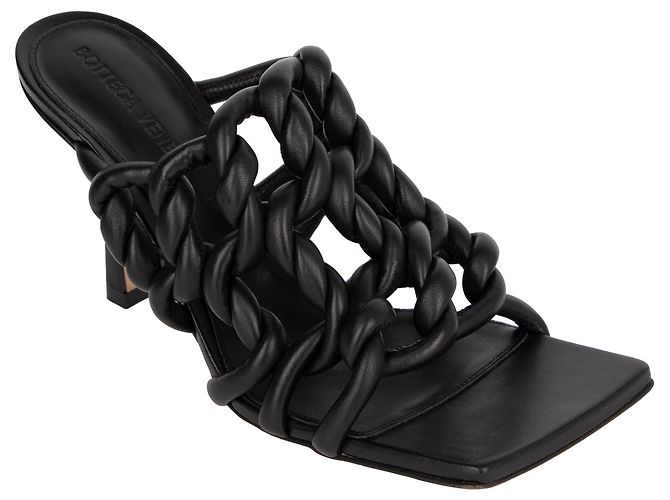 Mule Elástico Negro Bottega Veneta